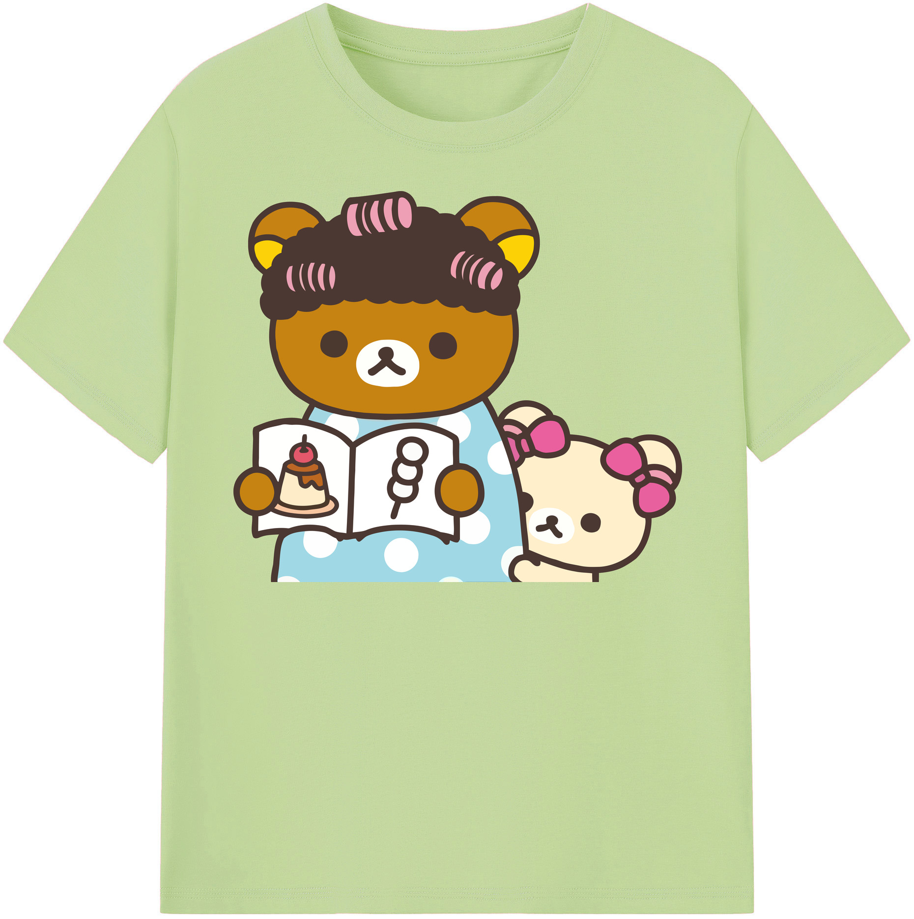 （画像用） リラックマ リラックマ キイロイトリ Rilakkuma Korilakkuma Kiiroitori 綿100％半袖Tシャツ（フロントプリント）